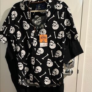 Halloween Skull Print Men’s Shirt